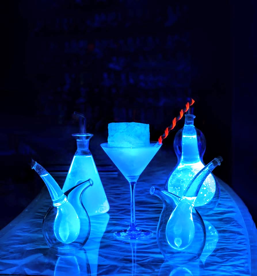 Glowing cocktails, 15 Below - underground nightclub, W Retreat & Spa - Maldives